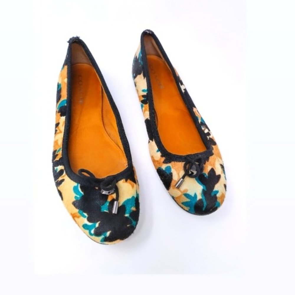 COACH Lara Calf Hair Ballet Flats 9.5 - Picture 2 of 10
